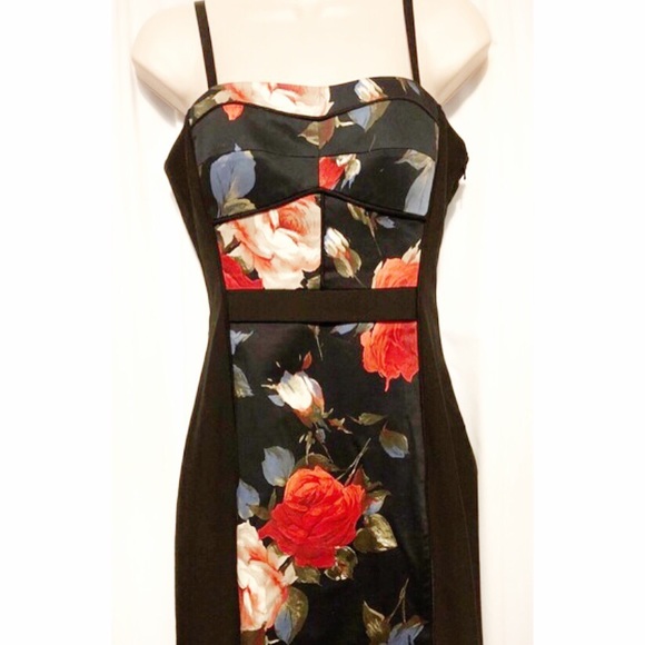 Black Halo Sheath Daria Floral Panel Dress - Picture 4 of 12